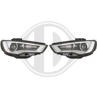 Kit de projecteurs principaux pour Audi A3 12-16 avec lentilles