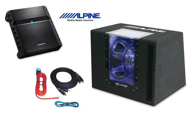 Jantes alu SBG-1244BP Caisson de Subwoofer en Passe-Bande Prêt a L'emploi de 30cm 	