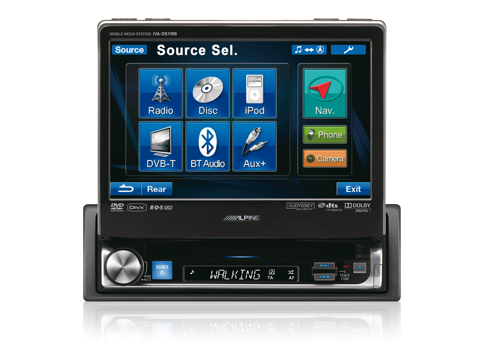Jantes alu IVA-D511R/RB Station Multimedia Embarquee 1 DIN	