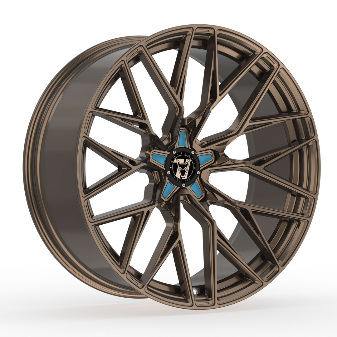 Jante alu Demon Wheels 71 Munich GTR CUSTOM Racing Bronze Blue Inserts