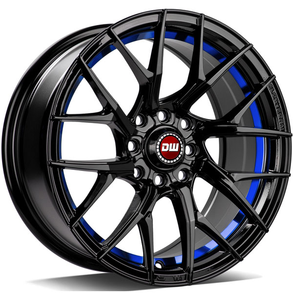 DW Wheels DWCF-G GLOSS BLACK BLUE BARREL