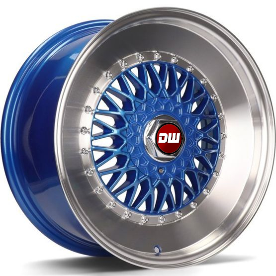 DW Wheels DWV-F BLUE POLISHED LIP