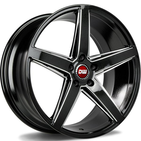 Jante alu DW Wheels DWV-N GLOSS BLACK POLISHED MILL