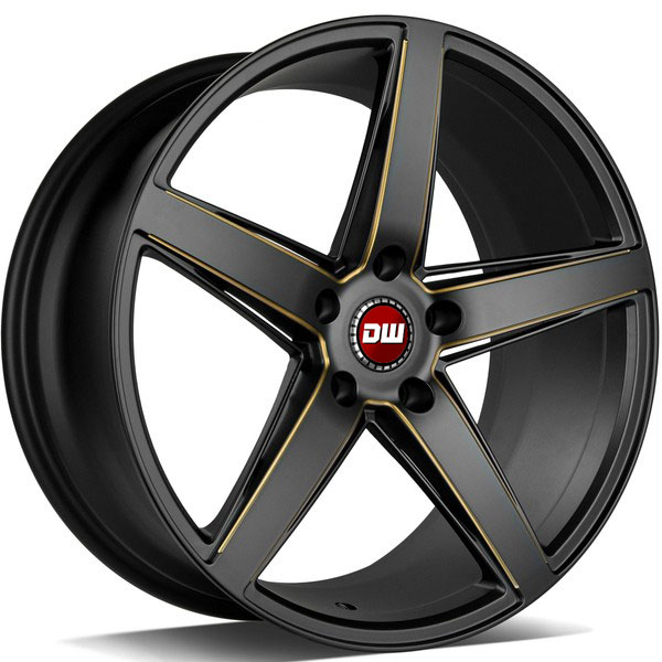 Jante alu DW Wheels DWV-N MATT BLACK GOLD MILL