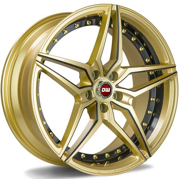 DW Wheels DWV-AR GLOSS GOLD BLACK MILL