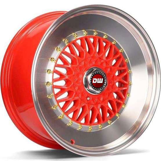 DW Wheels DWV-F RED POLISHED LIP