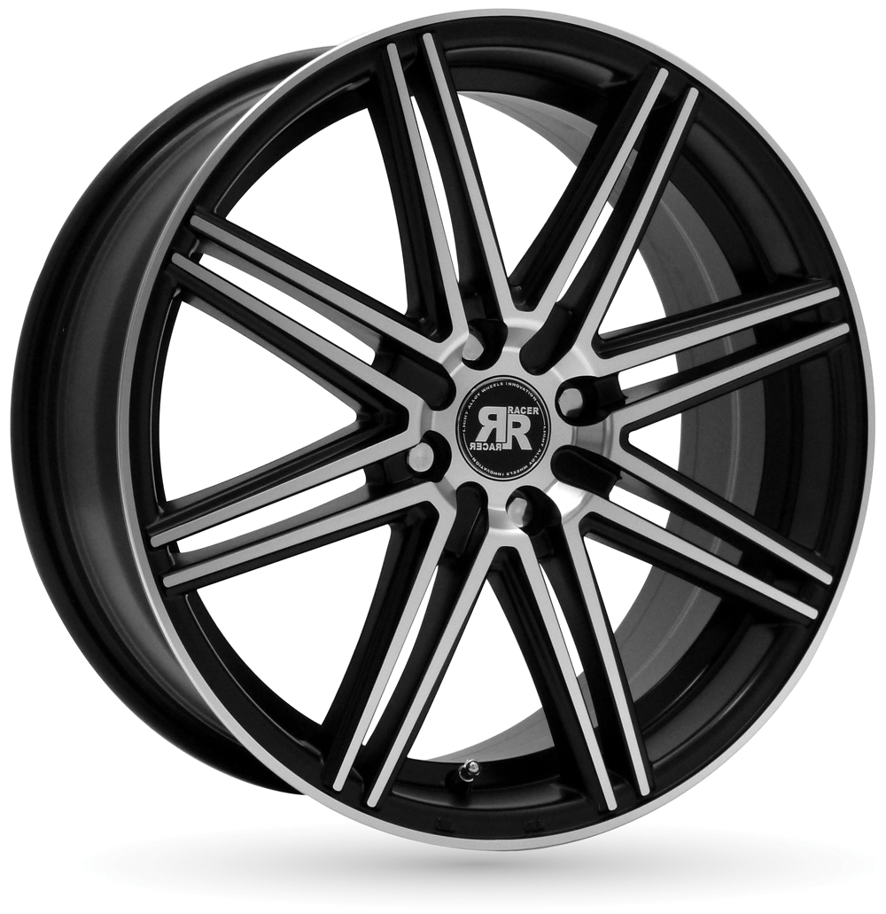 Jante alu RACER CROSS NOIR FACE POLIE