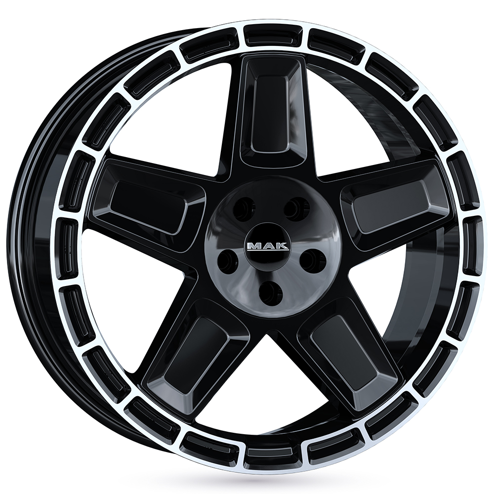 Jante alu MAK TREK NOIR BRILLANT BORD POLI