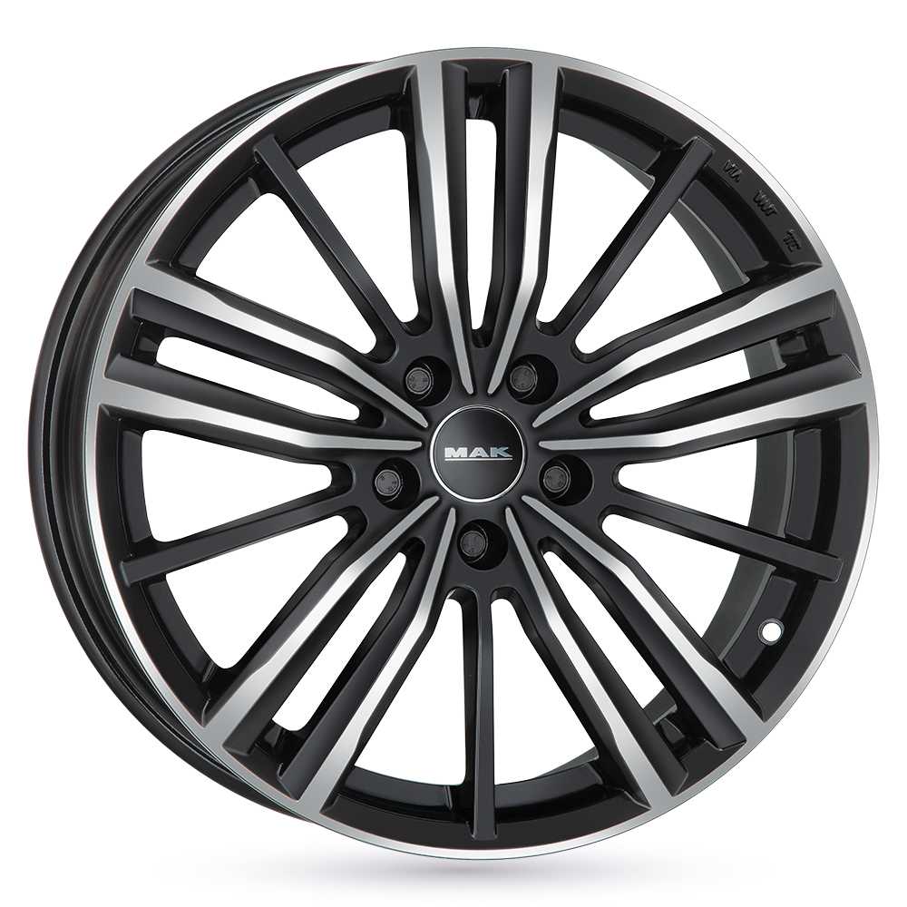 Jante alu MAK<br>  VIER [8 x 18] <br>NOIR FACE POLIE ET42.0 -5x112-