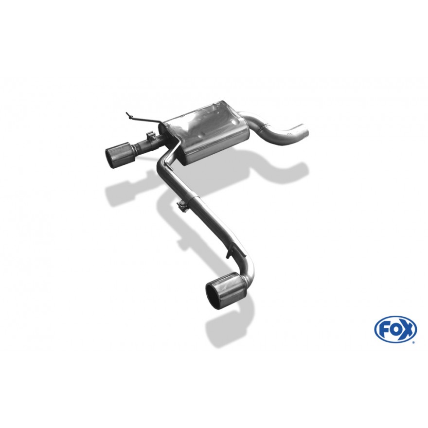 Silencieux arrière duplex inox 1x90mm type 12 pour BMW 325d/330d TYPE E90/91/92