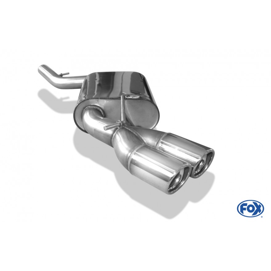 Silencieux arrière inox 2x76mm type 17 pour BMW 320d TYPE E90/91/92