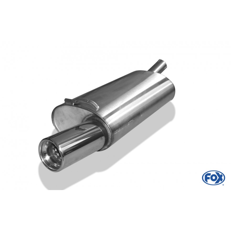 Silencieux arrière inox 1x80mm type 13 pour FORD FIESTA MK3 (TYPE GFJ)