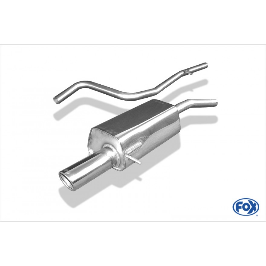 Catback avec silencieux arrière inox 1x90mm type 16 et tube de connexion catalyseur pour FORD FIESTA MK6