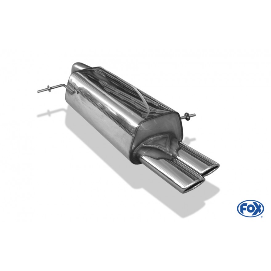 Silencieux arrière inox 2x86x54mm type 32 pour FORD FIESTA MK7