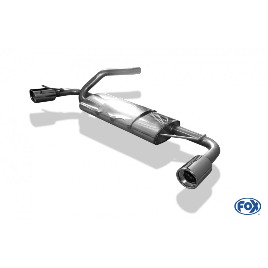 Silencieux arrière duplex inox 1x90mm type 17 pour FORD FOCUS MK1 TYPE DAW/DBW