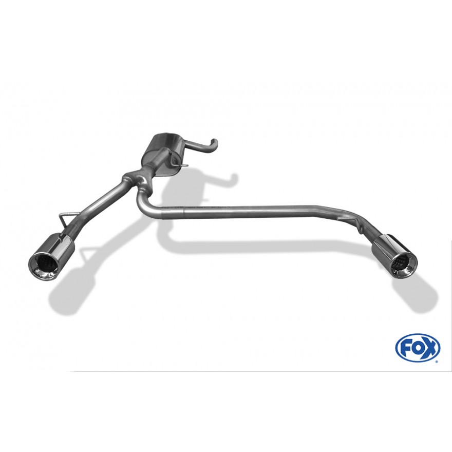 Silencieux arrière duplex inox 1x90mm type 13 pour FORD FOCUS MK2 FACELIFT (HAYON)