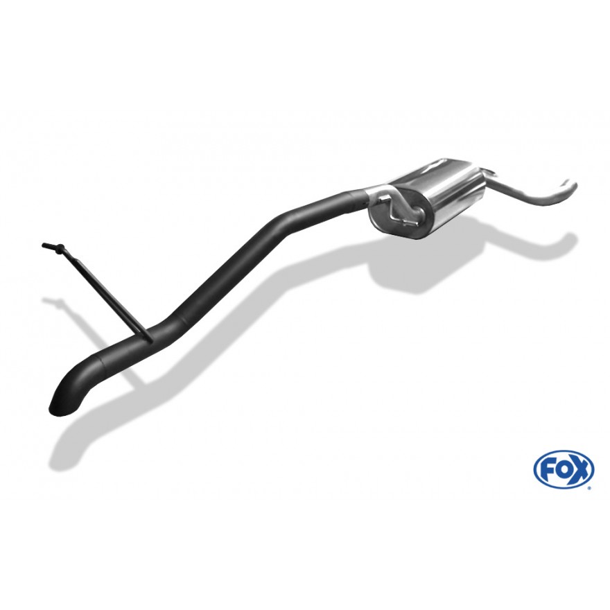 Silencieux arrière inox (embout noir) 1x55mm type 26 pour FORD FOCUS MK2 FACELIFT (SW)