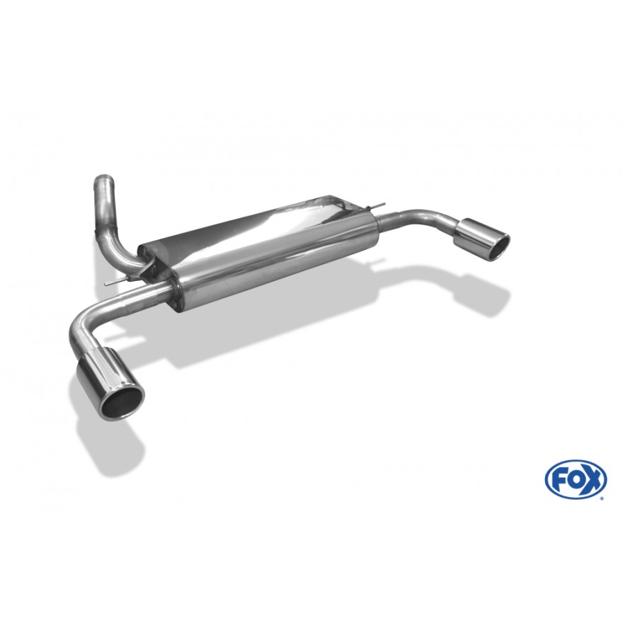 Silencieux arrière duplex inox 1x90mm type 16 pour FORD FOCUS MK3 (HAYON)