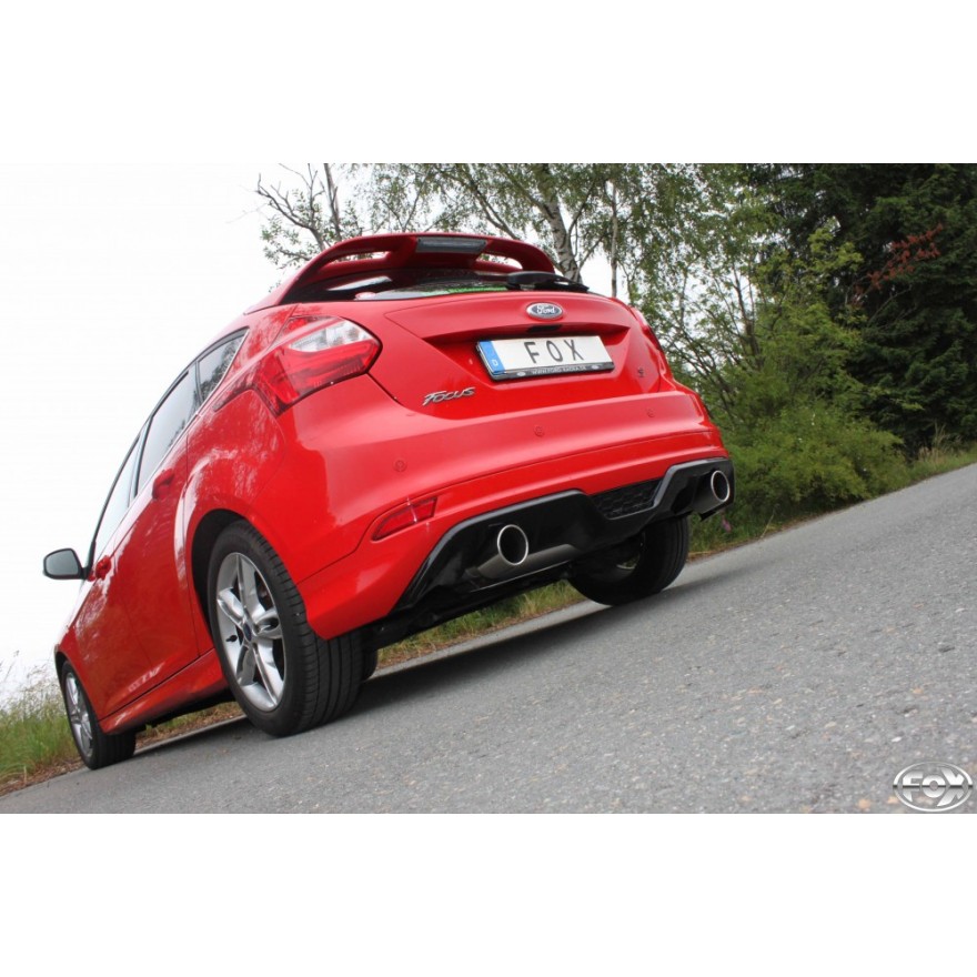Silencieux arrière duplex inox 1x100mm type 16 pour FORD FOCUS S MK3 (HAYON)