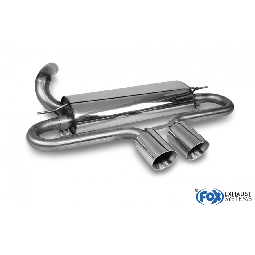 Silencieux arrière sortie central inox 2x100mm type 25 pour FORD FOCUS ST MK3 (HAYON)
