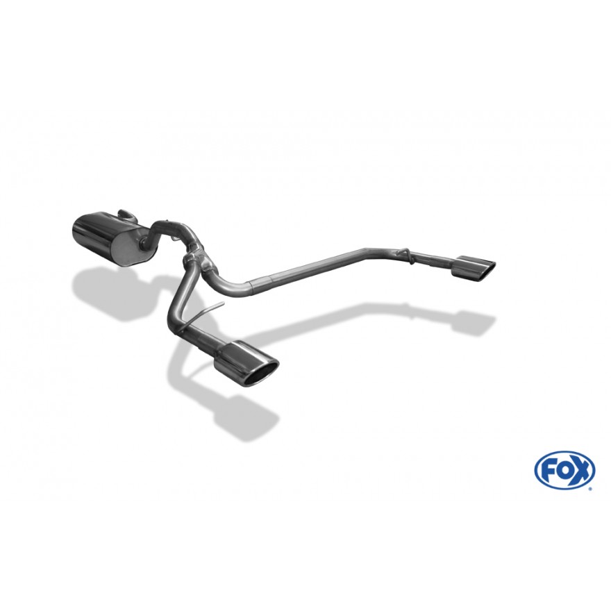 Silencieux arrière duplex inox 1x106x71mm type 32 pour FORD FOCUS MK3 (HAYON)