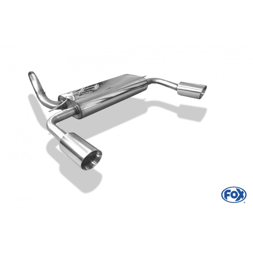 Silencieux arrière duplex inox 1x100mm type 25 pour FORD FOCUS MK3 (BREAK/SW)