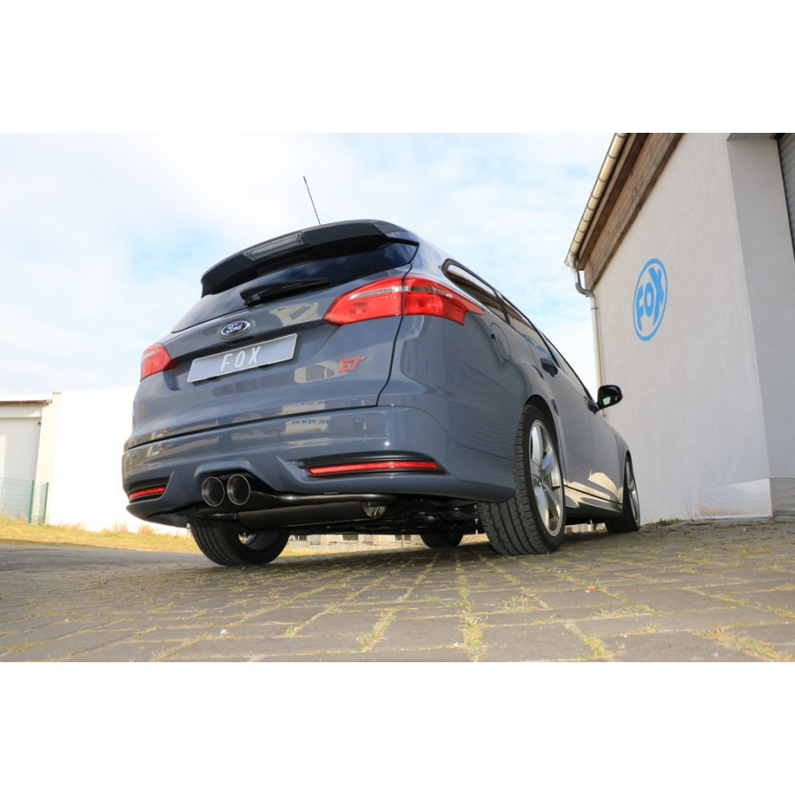 Silencieux arrière sortie central inox 2x100mm type 25 pour FORD FOCUS ST MK3 (BREAK/SW)