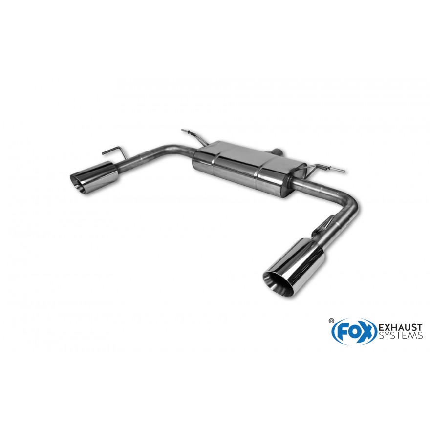 Silencieux arrière duplex inox 1x100mm type 25 pour FORD FOCUS MK4 TURNIER/KOMBI
