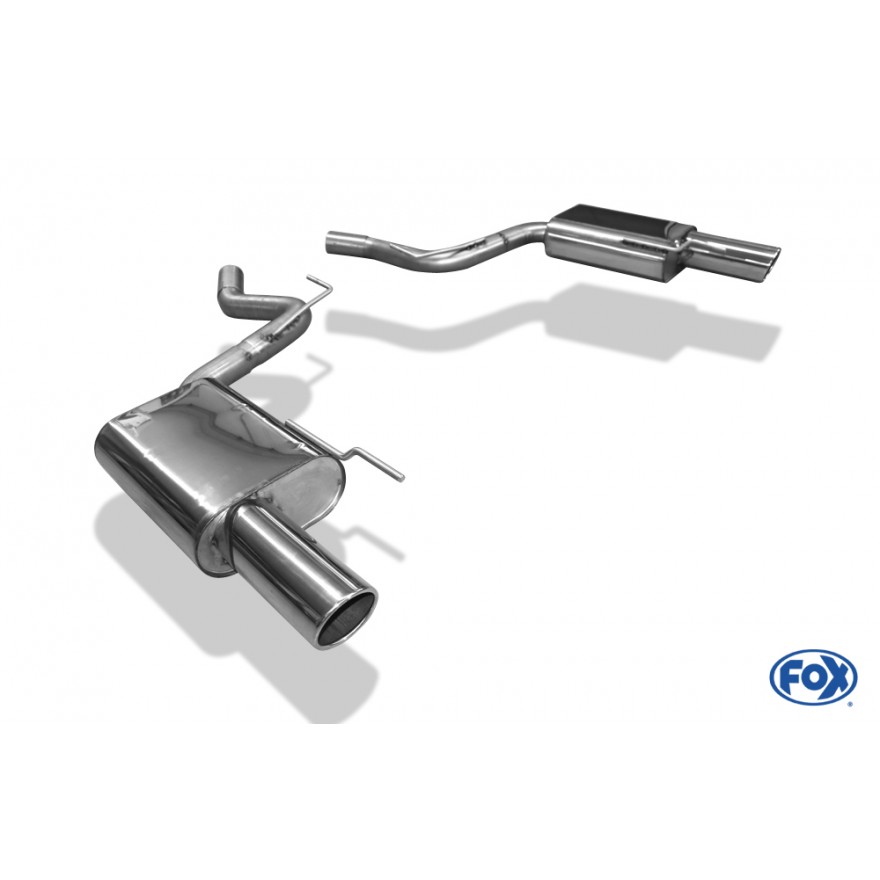 Silencieux arrière duplex inox 1x100mm type 16 pour FORD MUSTANG MK6 COUPE/CABRIOLET