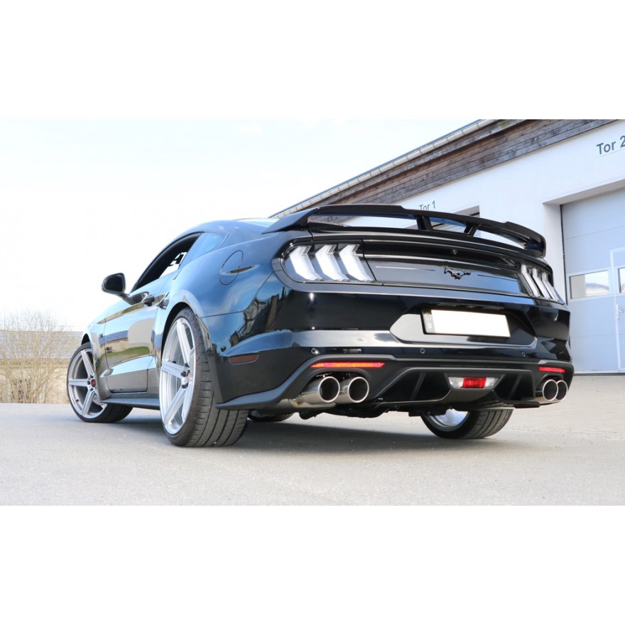 Silencieux arrière duplex inox 2x100mm type 16 pour FORD MUSTANG MK6 FACELIFT COUPE/CABRIOLET