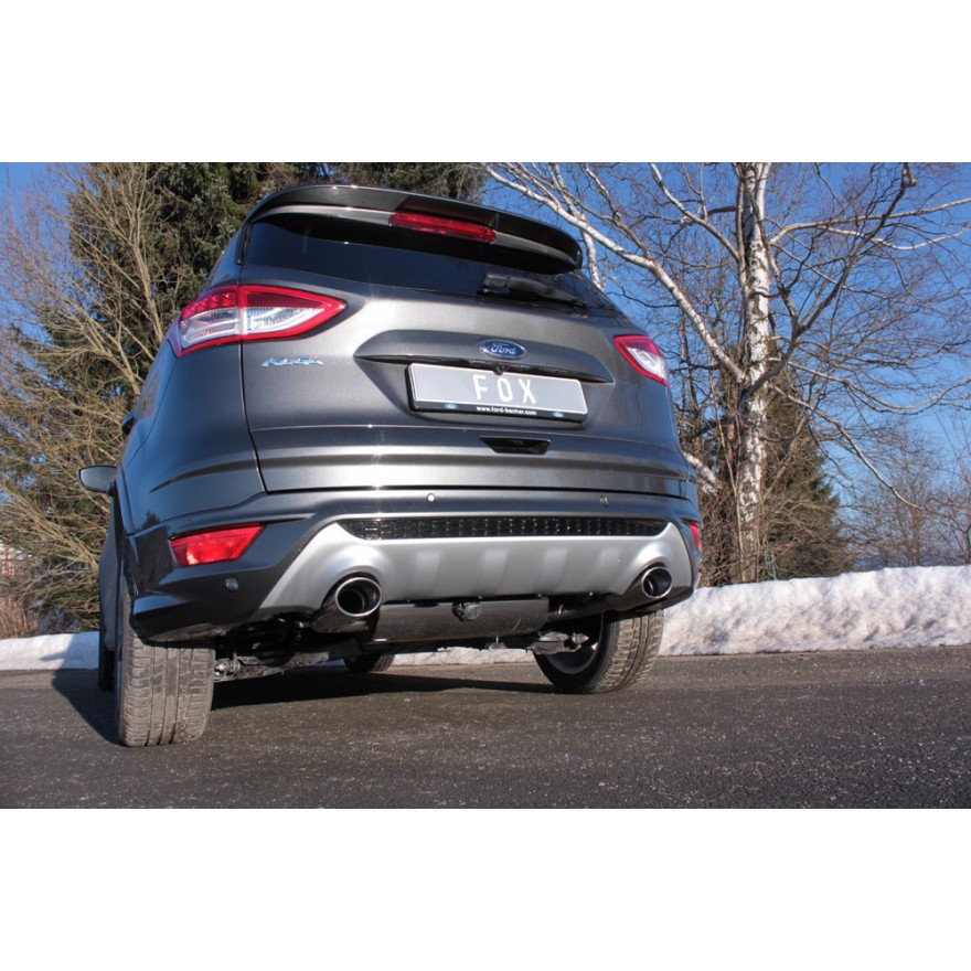 Silencieux arrière duplex inox 1x115x85mm type 44 pour FORD KUGA MK2 4x4