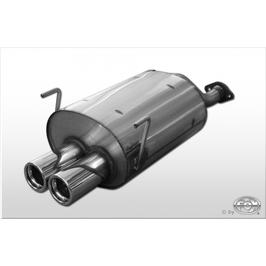 Silencieux arrière inox 2x76mm type 13 pour HONDA CIVIC IV