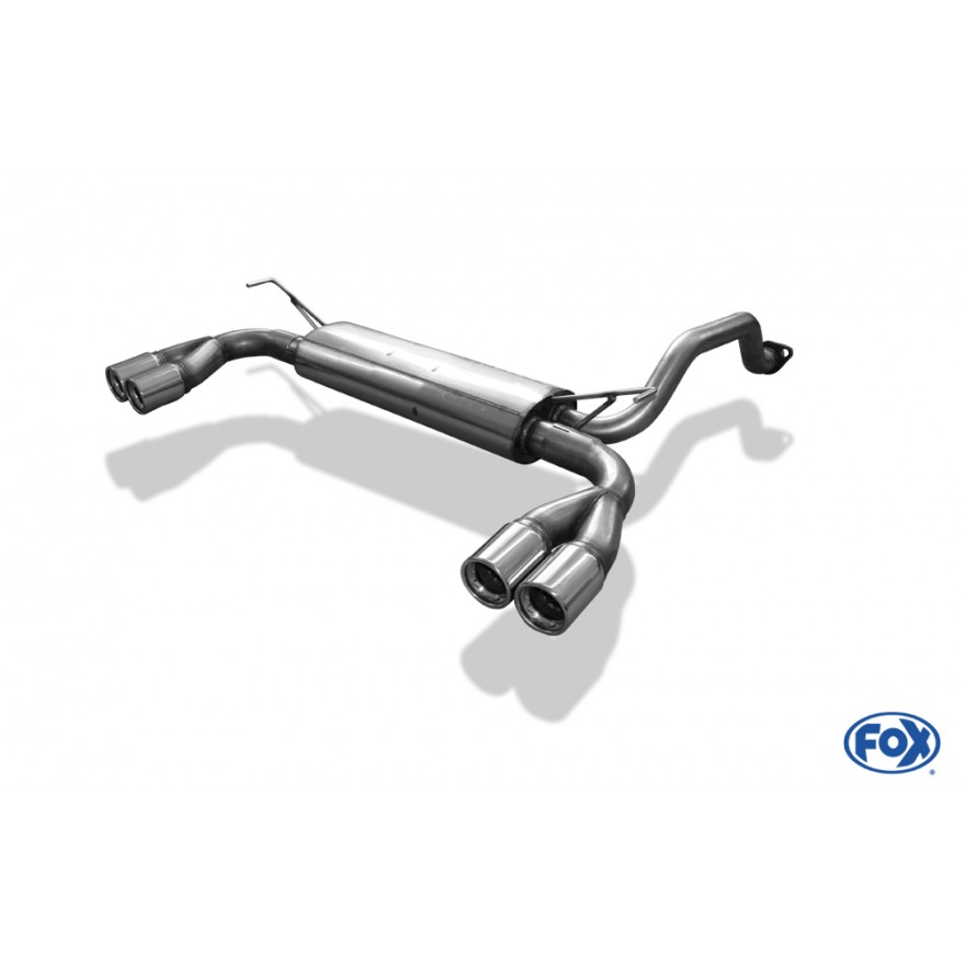 Silencieux arrière duplex inox 2x80mm type 13 pour HONDA CIVIC IV COUPE TYPE EJ2