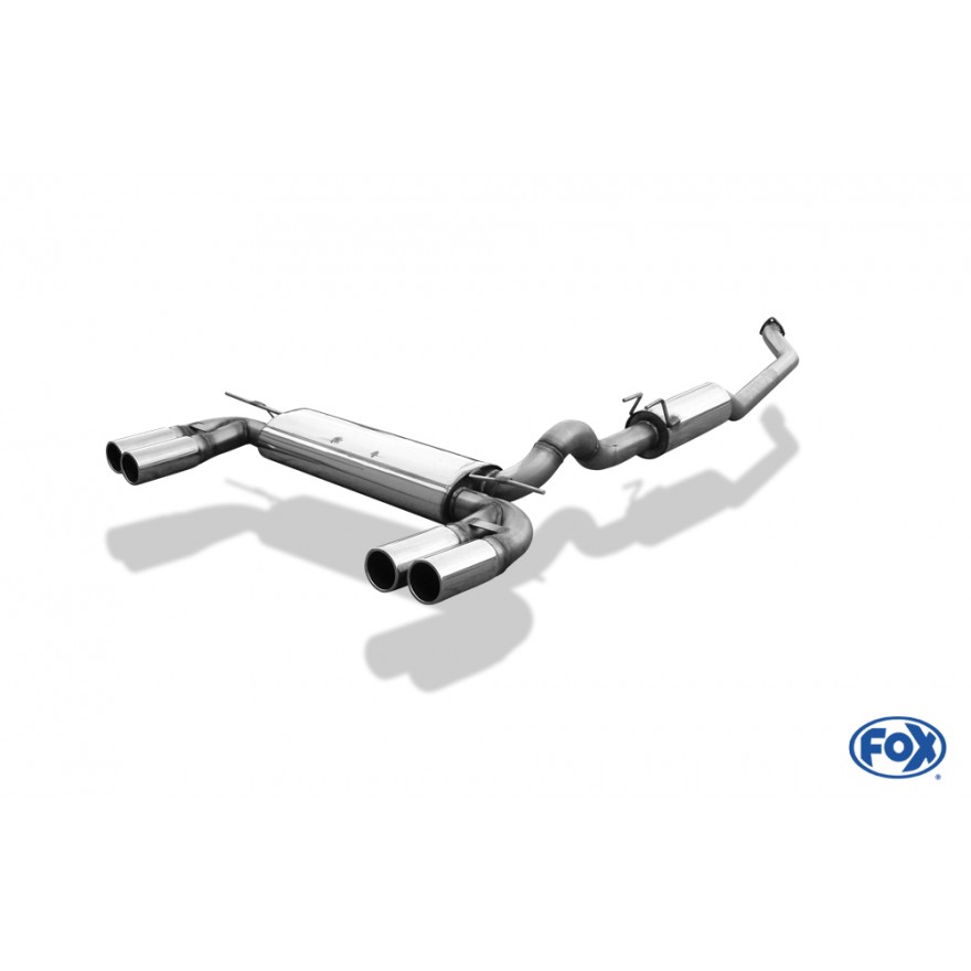 Silencieux arrière duplex inox 2x80mm type 12 pour HONDA CIVIC VII TYPE R