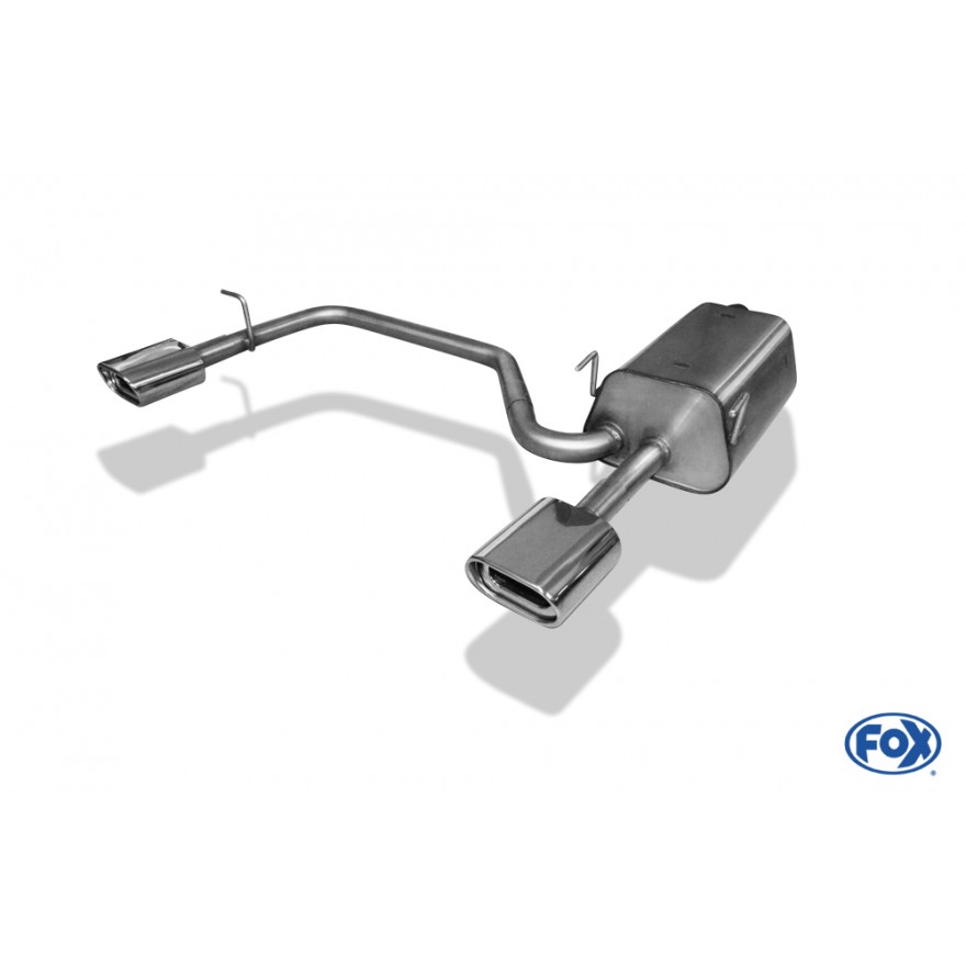 Silencieux arrière duplex inox 1x135x80mm type 53 pour HONDA CIVIC VII COUPE (EM2)