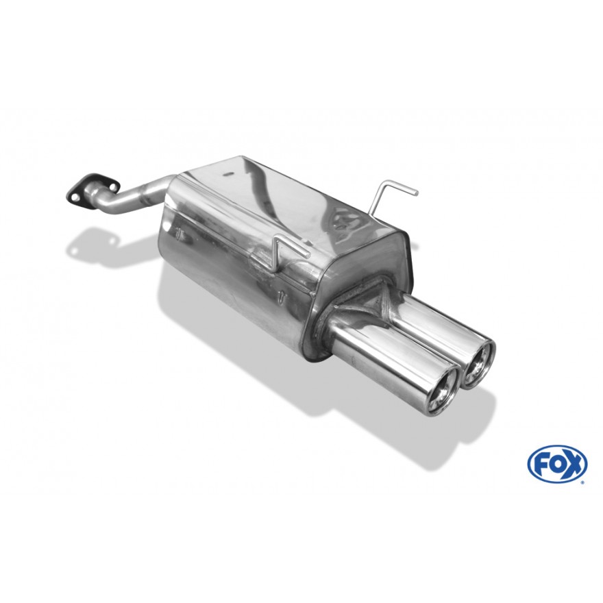 Silencieux arrière inox 2x80mm type 13 pour HONDA CIVIC VII 5 PORTES