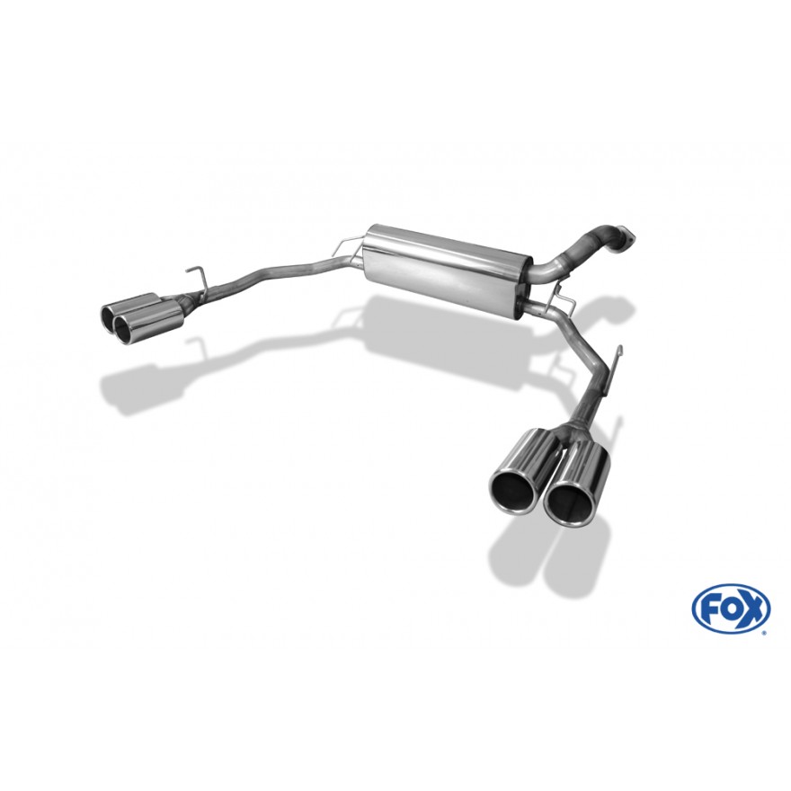 Silencieux arrière duplex inox 2x90mm type 12 pour HONDA CIVIC IX HAYON