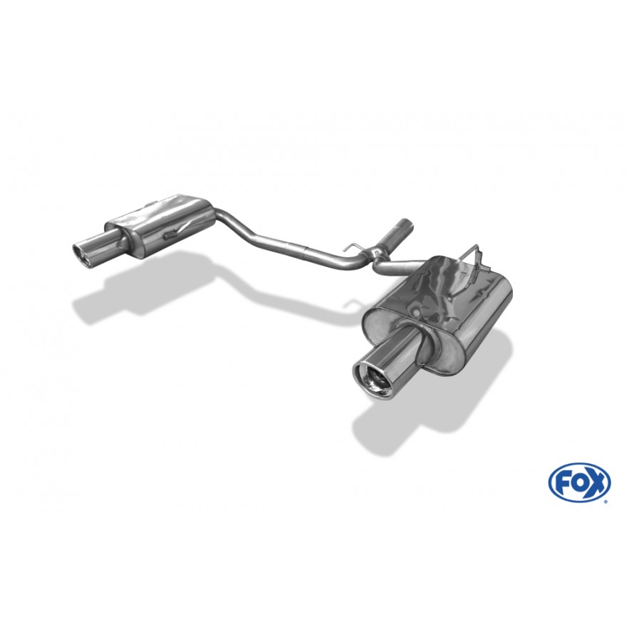 Silencieux arrière duplex inox 1x100mm type 17 pour HONDA ACCORD VII TYPE CL7