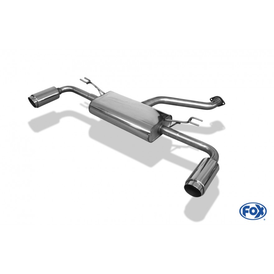 Silencieux arrière duplex inox 1x100mm type 27 pour HYUNDAI I30 TURBO TYPE GD