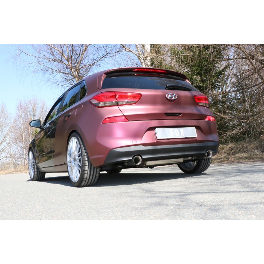 Silencieux arrière duplex inox 1x90mm type 25 pour HYUNDAI I30 TYPE PDE/PD