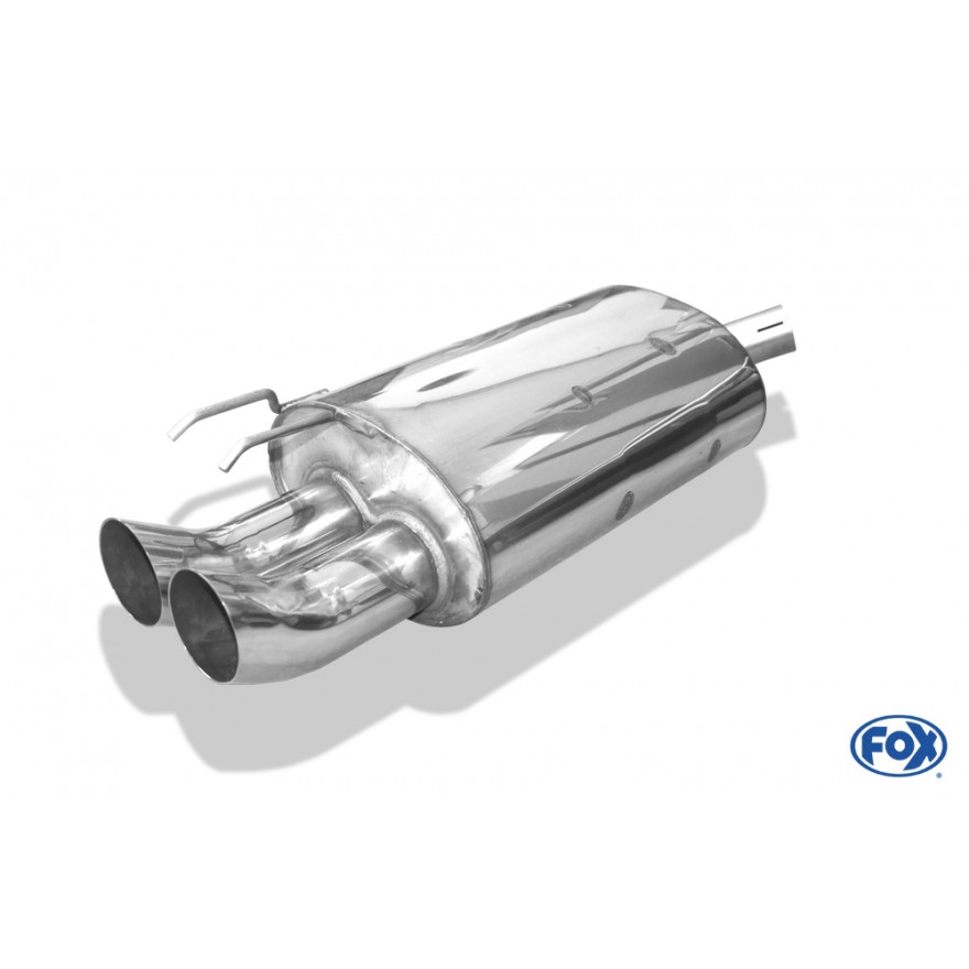 Silencieux arrière inox 2x70mm type 18 pour RENAULT TWINGO I TYPE C06
