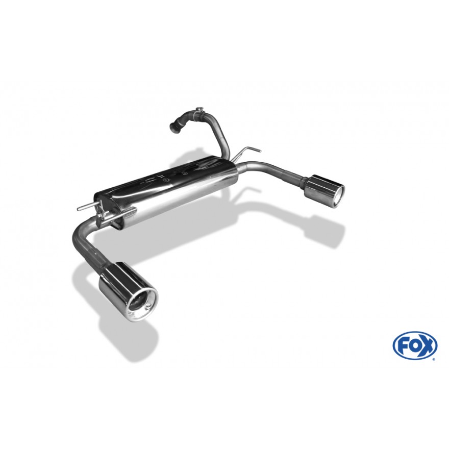 Silencieux arrière duplex inox 1x90mm type 13 pour CITROËN CI II (2014-)