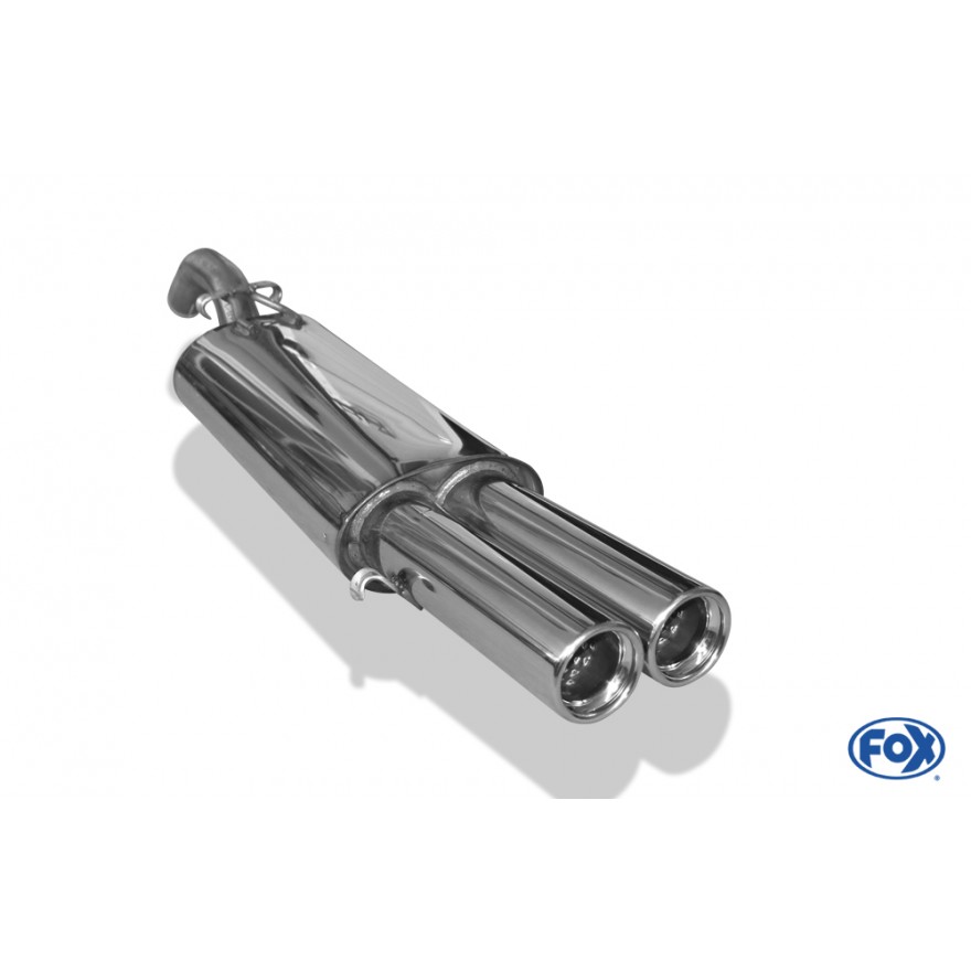 Silencieux arrière inox 2x76mm type 13 pour VOLKSWAGEN GOLF MK2