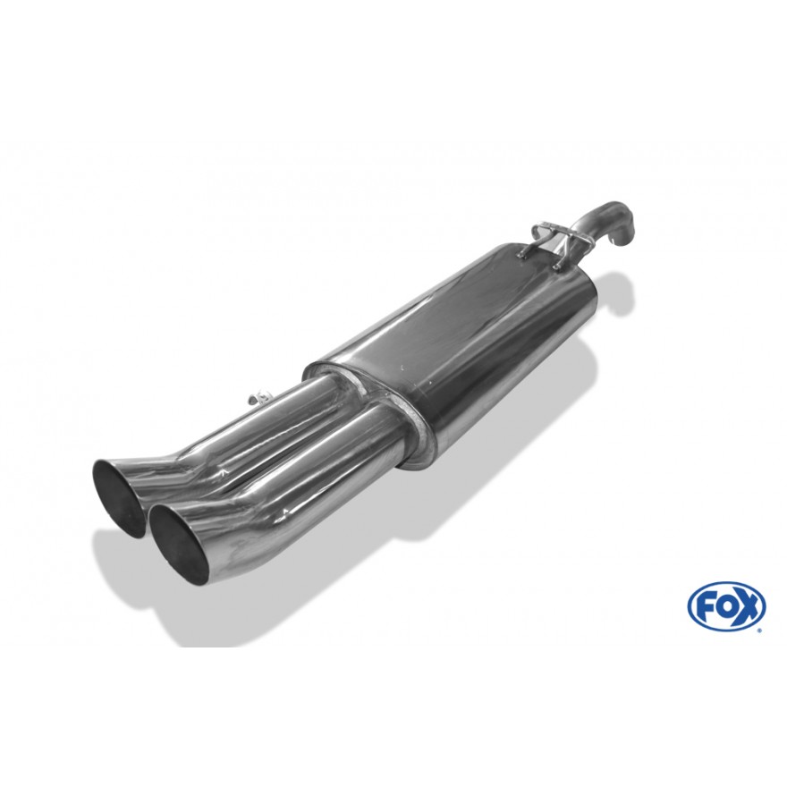 Silencieux arrière inox 2x76mm type 18 pour VOLKSWAGEN GOLF MK2