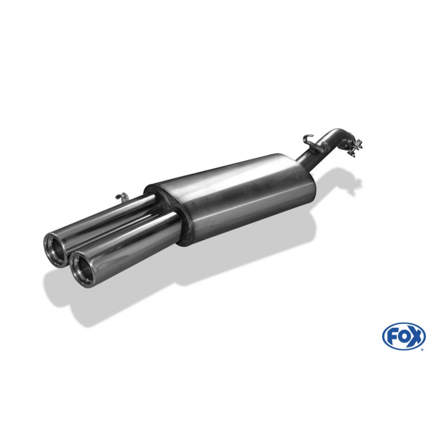 Silencieux arrière inox 2x76mm type 13 pour VOLKSWAGEN GOLF MK2 GTI