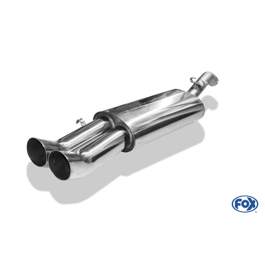 Silencieux arrière inox 2x76mm type 18 pour VOLKSWAGEN GOLF MK2 GTI