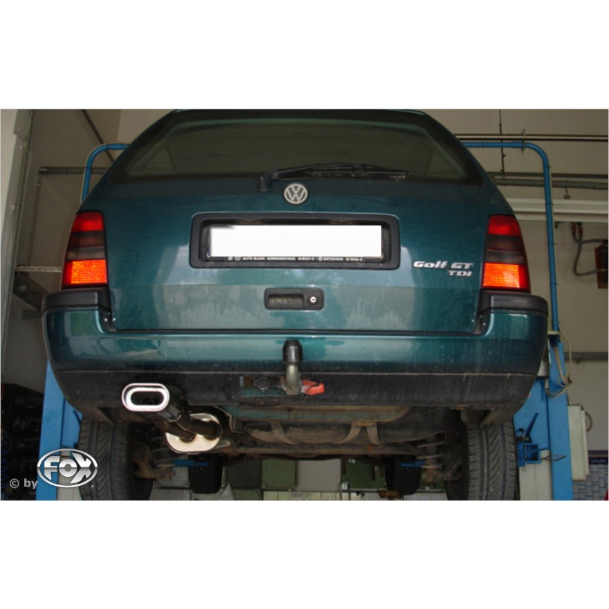 Silencieux arrière inox 1x135x80mm type 53 pour VOLKSWAGEN GOLF MK3 VARIANT