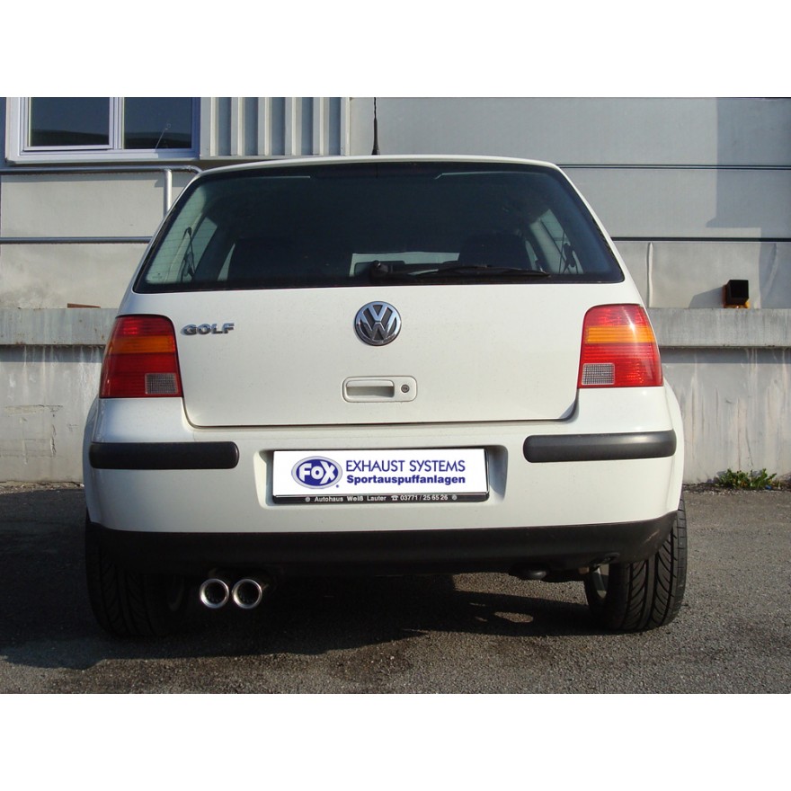 Silencieux arrière inox 2x76mm type 13 pour VOLKSWAGEN GOLF MK4