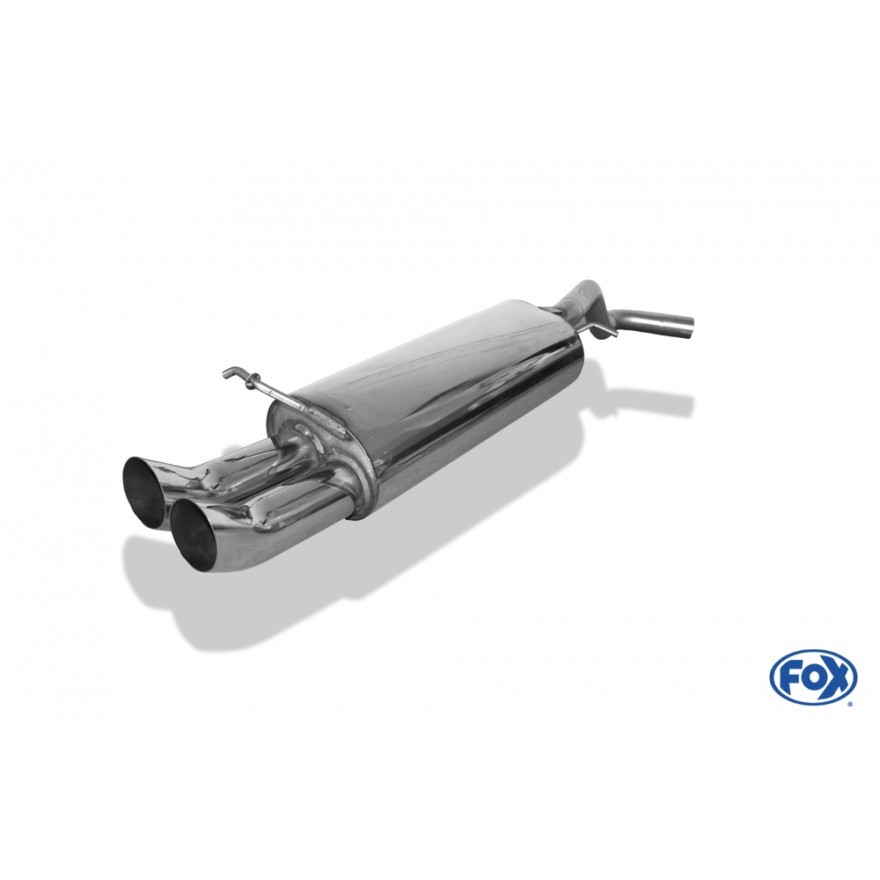 Silencieux arrière inox 2x76mm type 18 pour VOLKSWAGEN GOLF MK4