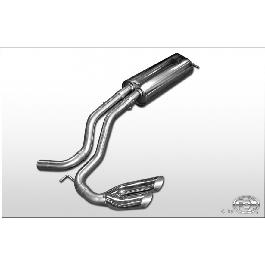 Silencieux arrière "Side Pipe" inox 2x70mm type 10 pour VOLKSWAGEN GOLF MK4